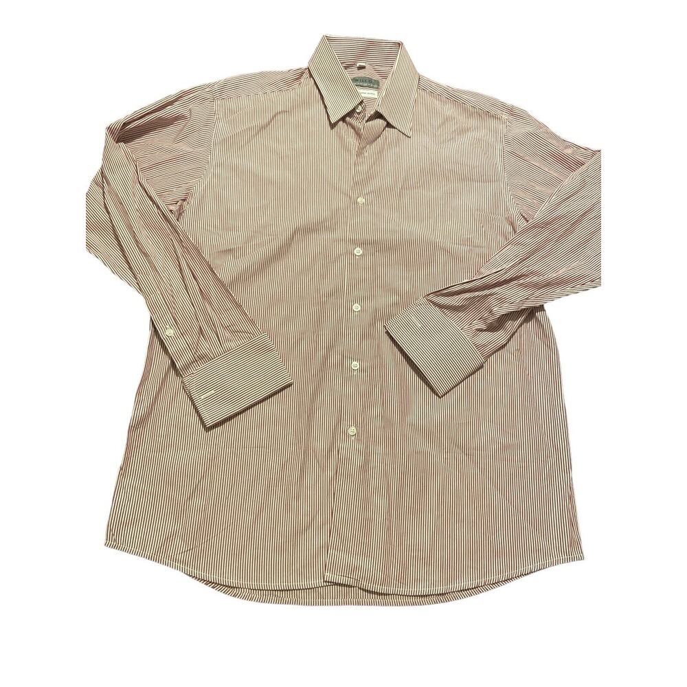 Wilco Shirt Red/white Striped‎ Size 15.5 100% Cotton Egipcio B